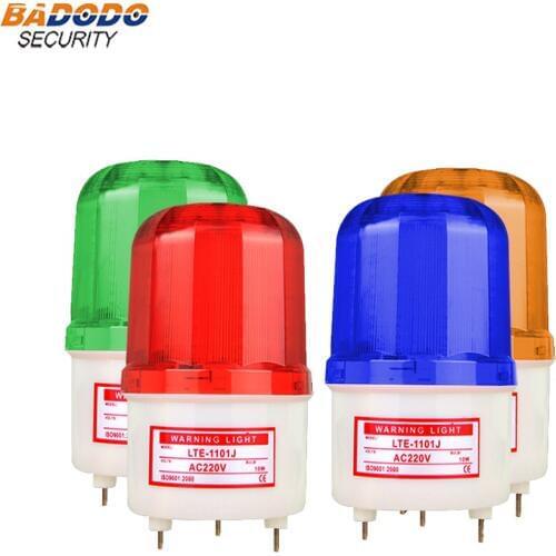 Rotating rotary LED strobe Alarm Lamp light siren yellow blue red green LED warning light lamp with 100dB voice