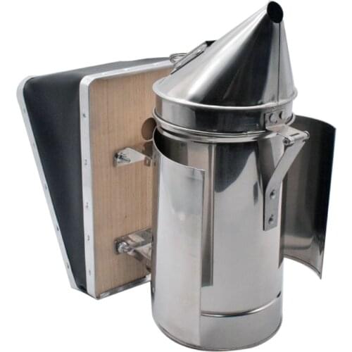 Hight Quality Stainless Steel Beehive Smoker with Heat Shield Protection Beekeeping Equipment Kit for Starter Beekeeper