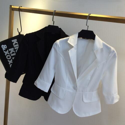Female blazer outerwear 2017 spring and autumn women suit slim design women blazer white suit fashion jacket coat femme