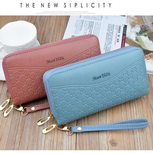 Womens Wallet Long Leather Zipper Woman Wallet Coin Purse Money Female Money Credit Card Holder Geometric Luxury Brand Clip