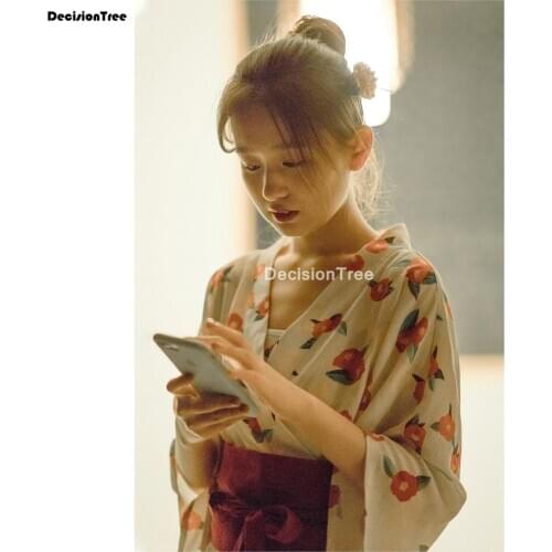 2021 japanese kimono traditional woman long kimono cardigan cosplay blouse shirt yukata female japanese dress haori geisha