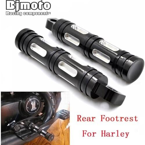 1Pair CNC Rear Footrest Motorcycle Foot Peg Support Rest Levers For Harley Sportster 883 Dyna Touring Motocross Male Mount