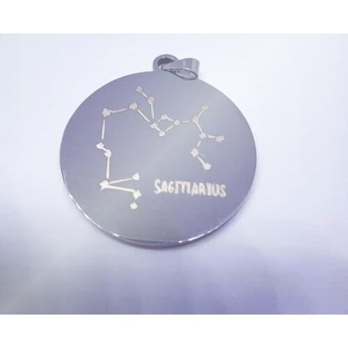 Stainless Steel 12 Horoscope Zodiac Sign Pendant Necklaces Aries Leo Cacer Libra Taurus Constellations Stars Planet Gift Jewelry