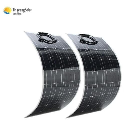 2x100w 12v solar panel, providing power for outdoor travel, charging battery