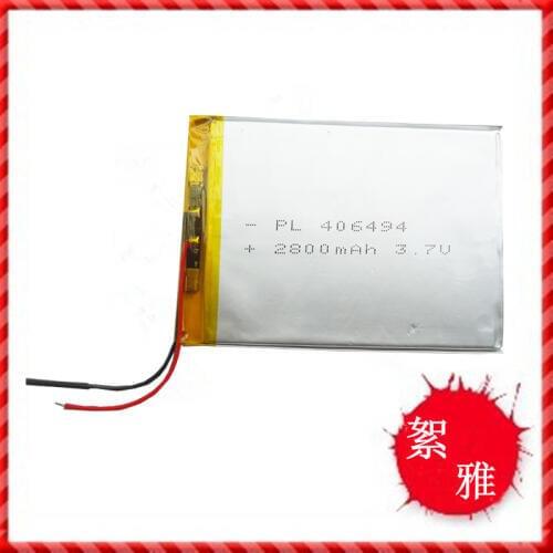 3.7V rechargeable lithium polymer battery MP4 flat battery MP5 406494 2800mah Rechargeable Li-ion Cell