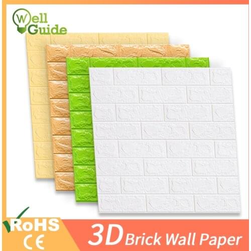 3D Wall Paper Brick Marble Waterproof Wall paper 3D Wallpaper Decor For Bedroom Kids Room Living Room DIY Self-Adhesive Paper