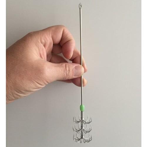 Stainless big colossal squid hook DIY Bulk 100pcs Finished 10pcs Large umbrella fishhook luminous lure Chile fishing accessories