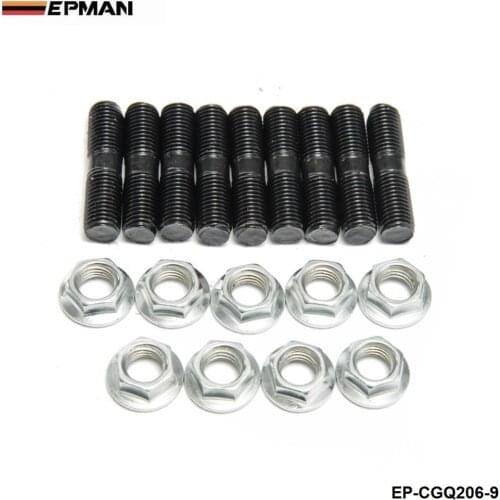 9 x Stud Kit M10x1.25 For Mitsubishi DSM 1G, EVO1~10 Turbos Turbo L:40 mm EP-CGQ207