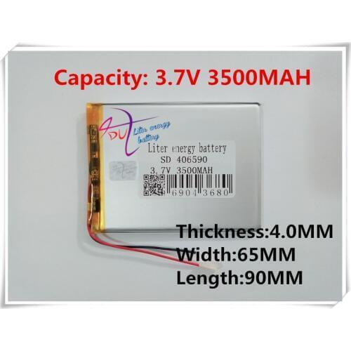 Best battery brand 3.7 V 3500MAH 046590 7 inch tablet battery 406590 mah wisdom cool x5 Newman T7S