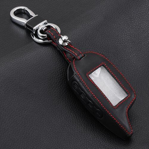 AndyGo Russian Version for Scher-khan Leather case for Magicar 6/7/8/9 LCD Two Way Car Alarm System M6 M7 M8 M9 Cover