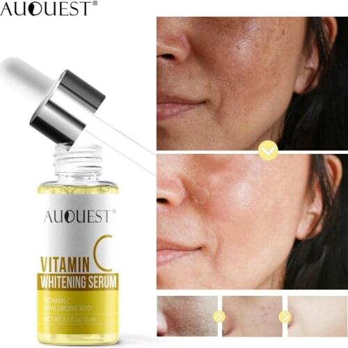 Vitamin C Serum Fade Dark Spot Whitening Face Essence Brighten Dark Skin Tone Anti-Aging Anti-Wrinkle Moisturizing Dry Skin Care