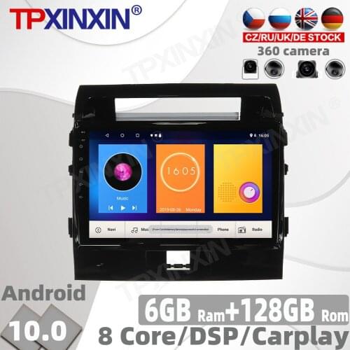 128G Android 10.0 For Toyota Land Cruiser LC200 2008 - 2015 Car Radio Multimedia Video Player Navigation GPS Auto 2 din 2din DVD