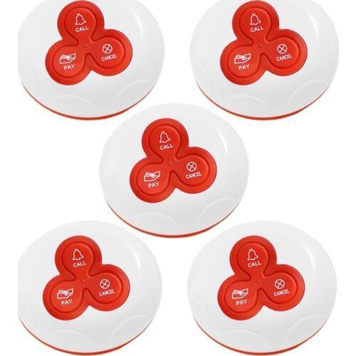 Wireless Calling Bell Pager Call Button Transmitter Calling System for Restaurant Hotel Pager 433MHz
