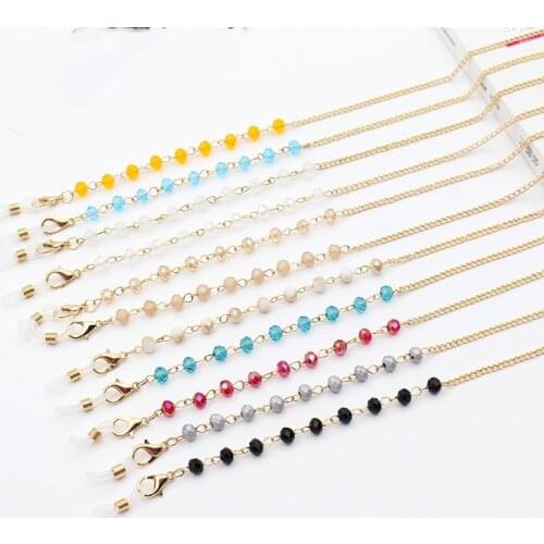 Sunglasses Masking Chains for Women Acrylic Crystal Eyeglasses Chains Lanyard Glass 2021 New Fashion Jewelry Dropshipping