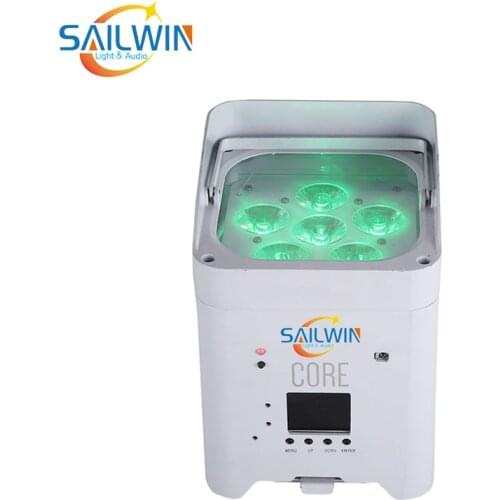 Cheap EU Warehouse Battery WIFI APP Wireless DMX Led Wedding Uplight 6x18w RGBWA UV 6in1 LED Par DJ Light For Church Party