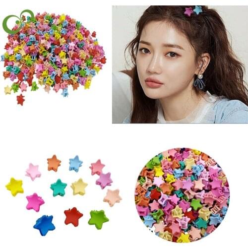 Childrens Color Mini Five-pointed Star Small Hairpin Hair Ornaments Girls' Headdress Small Grab Clips Girls Hair Clips WYW