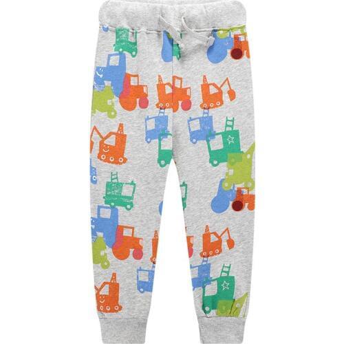 Jumping Meters New Baby Boys Sweatpants Kids Pant Cool Boy Sport Trousers Cotton Cartoon Print Drawstring Toddler Boy Long Pants