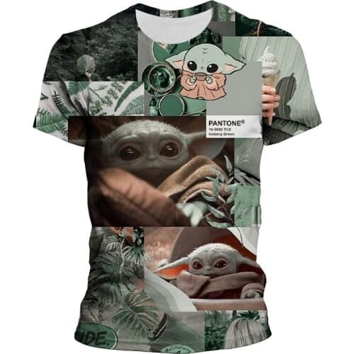 Baby Yoda Print 3D T-shirt Men Women Children Summer Cool Tee Shirt Fashion Streetwear Cool T Shirt Boy girl Kids Tops Clothing