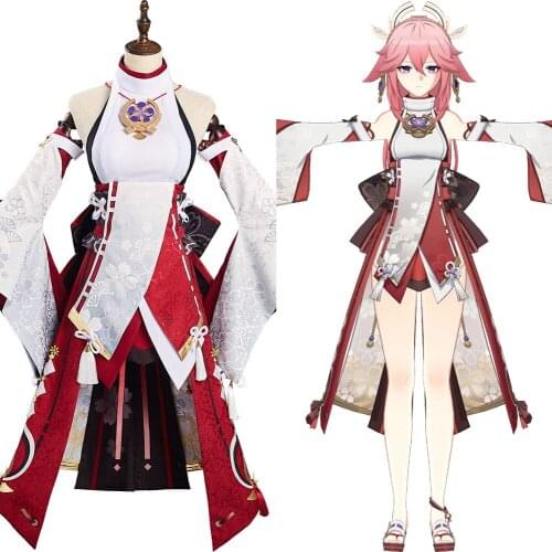 Genshin Impact Yae Miko Cosplay Costume Outfits Halloween Carnival Suit