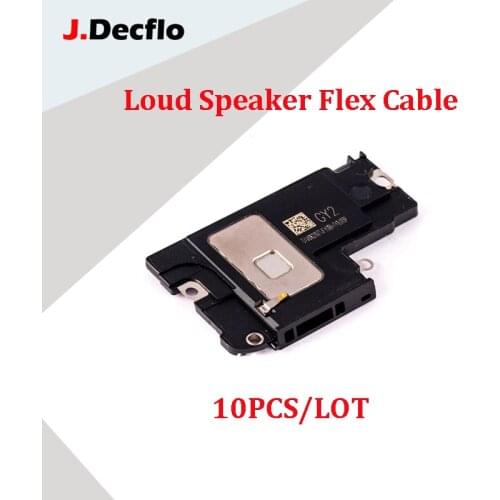 JDecflo 10Pcs/Lot Loud Speaker Flex Cable For iPhone X XR XS Max XSM LoudSpeaker Sound Ringer Buzzer Inner Ringtone Replacement