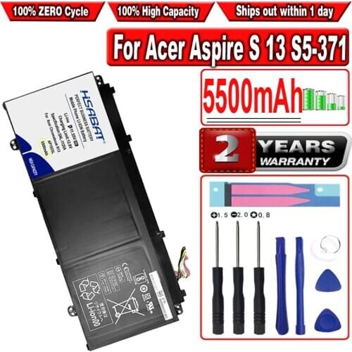 HSABAT 5500mAh AP15O5L AP1505L AP1503K Battery for Acer Aspire S 13 S5-371 S5-371-52JR S5-371-7278 767P CB5-312T CB5-312T
