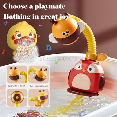 Bath Toys Baby Water Game Little Bee Model Faucet Shower Electric Water Spray Toys Gifts For Children Bathroom Swimming Toys