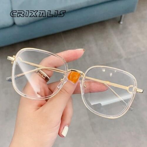 CRIXALIS Round Computer Glasses Men 2021 Summer Blue Light Blocking Eyeglass Women Retro Transparent Eyewear Female Male UV400