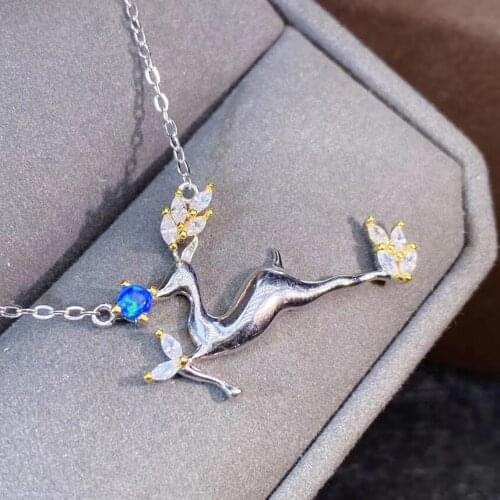 Opal Pendant Natural And Real Opal Necklace 925 Sterling Silver Fine Jewelry OpalPendant