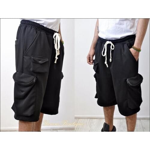 Summer Europe and America Street Hip-hop Loose Multi-Bag Tooling Pocket Pants Shorts / Sports Shorts Tactical Cargo Short