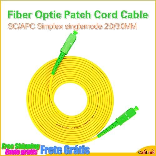 LSZH SC APC Simplex Singlemode fiber optic patch cord Cable 2.0mm 3.0mm Fiber Optic Patch Cord For CATV Network 10PCS/lot