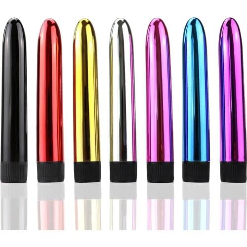 Strong Power 7 inch Vibe Multi-Speed Silver Long Thin Bullet Vibrator for Easy Sex Adult Sex Toys