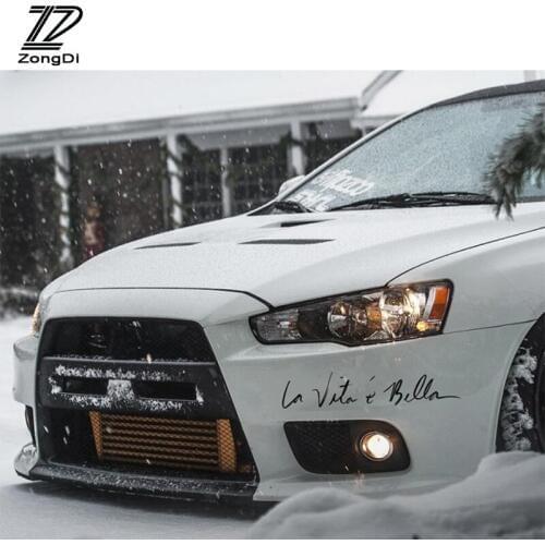 ZD 1Pcs Car Styling Stickers Life is Beautiful for Alfa Romeo 159 156 Fiat 500 Citroen C4 C5 C3 Renault Duster Megane 2 Logan