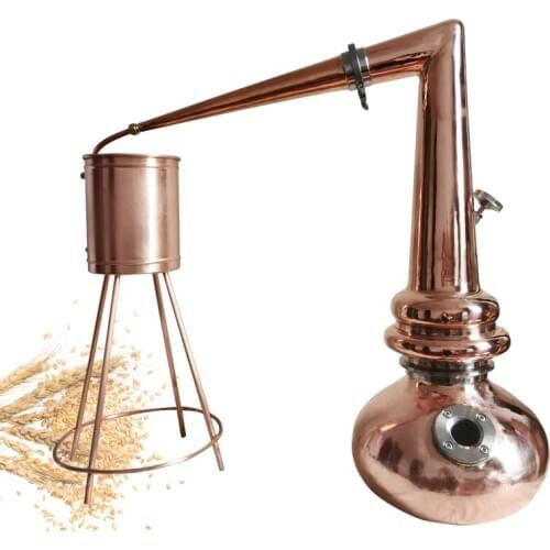 Brewing equipment firewood traditional ancient copper distiller single malt whisky pot swan-neck distiller