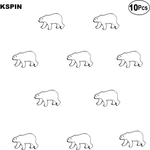 Polar Bear Badge Lapel Pin Flag badge Brooch Pins Badges 10Pcs a Lot