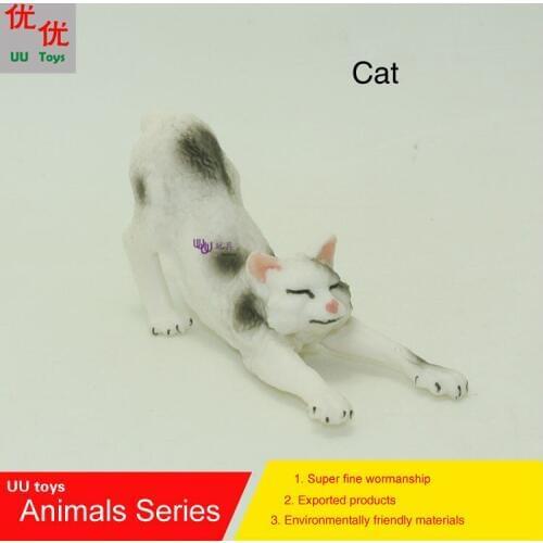 Hot toys:Cat Simulation model Animals kids toys children educational props