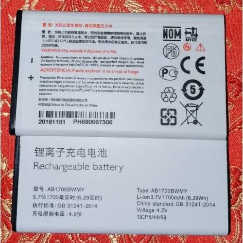 With Track,PHIXFTOP original AB1700BWM battery For philips E207 cellphone Batterie for XENIUM CTE207 smart Mobile phone
