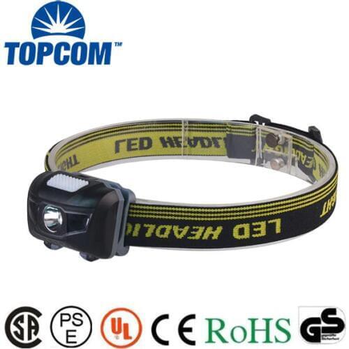 TopCom Headlamp with Red Light Warning High Power Lightweight LED Headlamp Waterproof LED for Hunting Camping Cycling Hiking