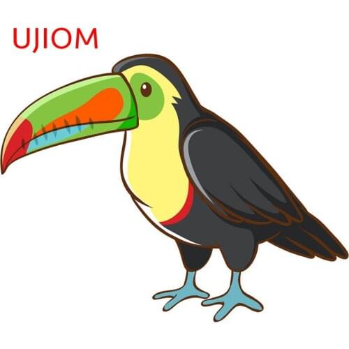 UJIOM Personalise Toucan Wall Decor Living Room Decal Moisture Proof Cartoon Anime Bathroom Toilet Wall Stickers Mural Art