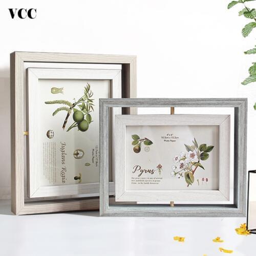 Rotate Wood Photo Frame,Picture Frame Art,Nordic 10X15 13X18cm Poster Frame For Tabletop Decoration,Painting Frame