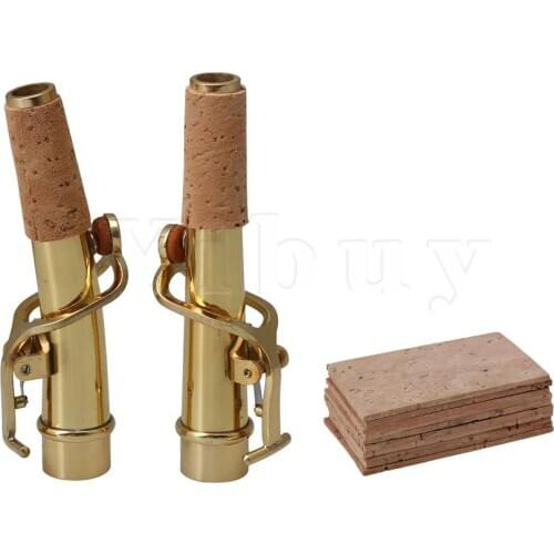 Yibuy 10cm Length Sax Curved & Straight Neck 10pcs Corks for Soprano Saxophone