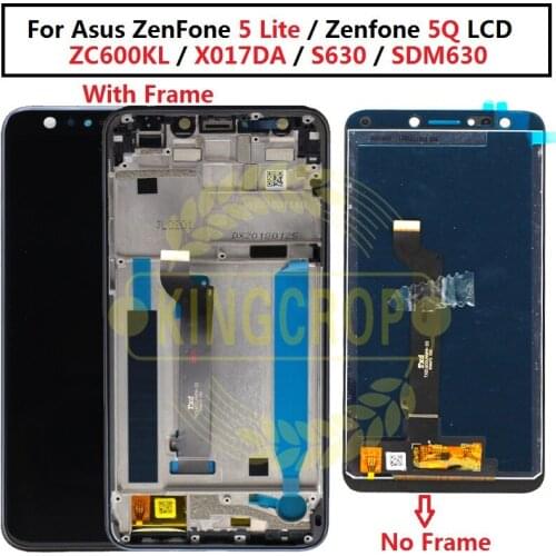 For 6.0" Asus ZenFone 5 Lite 5Q X017DA LCD ZC600KL S630 SDM630 LCD Display Touch Screen Digitizer Assembly for Asus ZC600KL LCD