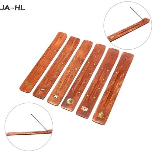 1PC Elegant Natural Plain Wooden Incense Burner Stick Ash Catcher Holder Incense Home Decoration