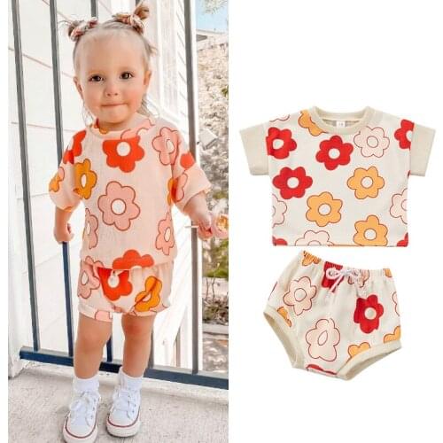 3Pcs Baby Girl Clothes Long Sleeve Ruffle Romper + Leopard Shorts + Headband Outfits Set