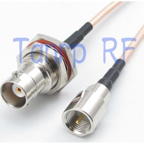 20inch BNC female nut bulkhead to FME male plug RF adapter connector 50CM Pigtail coaxial jumper cable RG316 extension cord