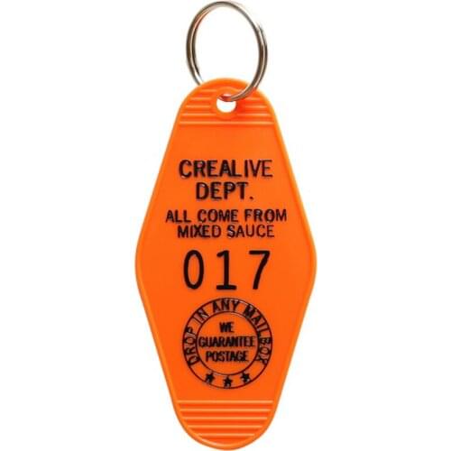 300Pcs Custom hotel tags printing logo Glitter Clear plastic keychain