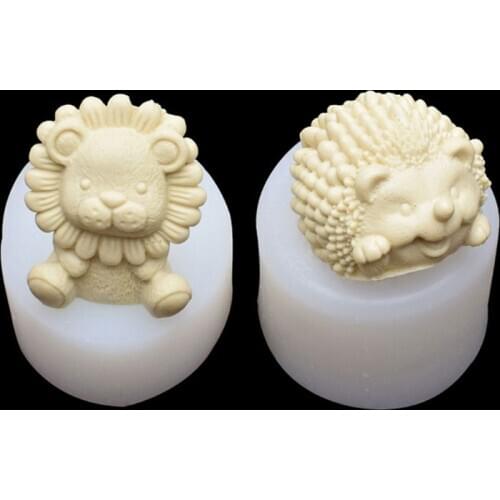 3D Animals Silicone Molds Resin Casting Molds Lion Hedgehog Epoxy Resin Molds Silicone Jewelry Making Tools