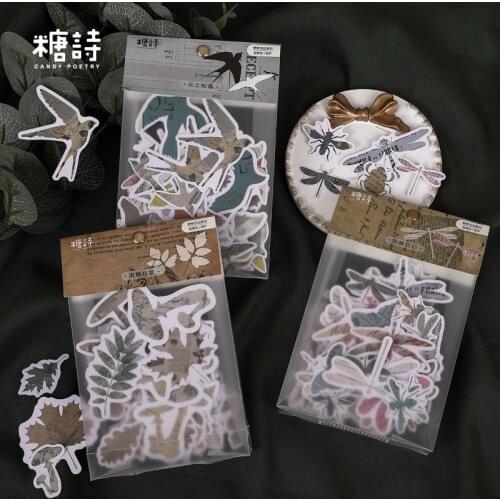 80pcs/pack Retro Sticker Mobile Phone Decals Envelop Journal Stickers Scrapbooking School Stationery Supplies