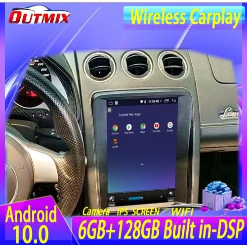 128GB Tesla Big Screen Car Multimedia DVD Player For Lamborghini Gallardo Android Radio GPS Navigation Stereo Head Unit Carplay