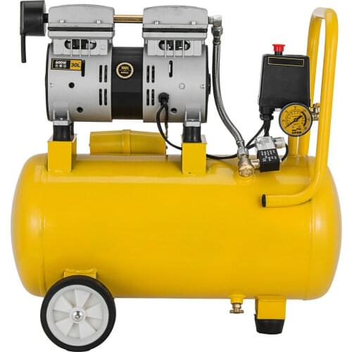 Free shipping 24L Silent Air Compressor Whisper Compressor Oil Free 600W 8bar Portable Mobile