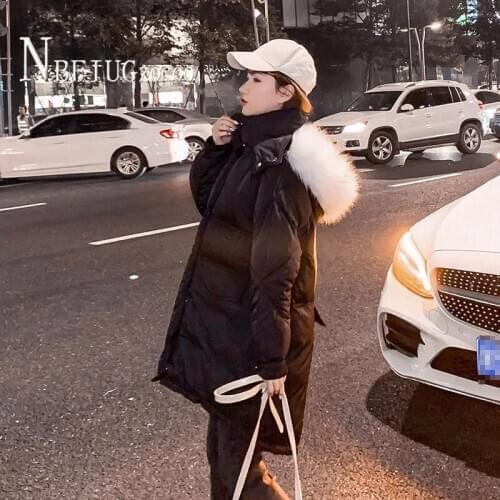 Beige Black Color Hooded Warm Women Parkas M-2XL Plus Size Female Jacket